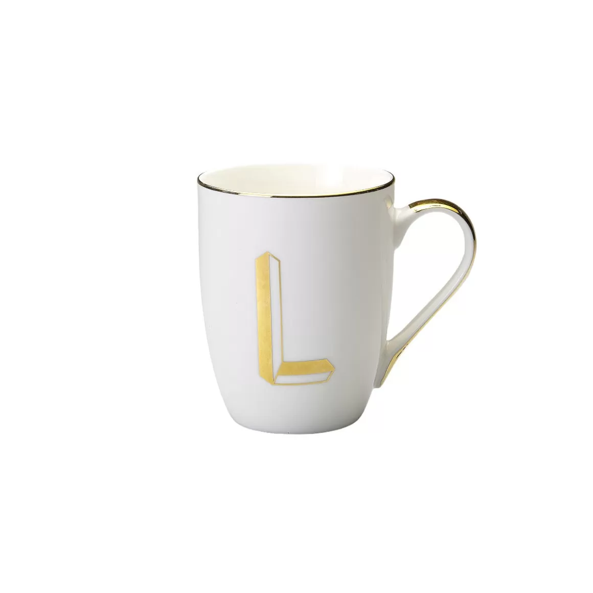 Tazze E Tazzine-Bitossi Home Mug Lettera L 10,3 O 8,2 Cm Decalcomania Oro