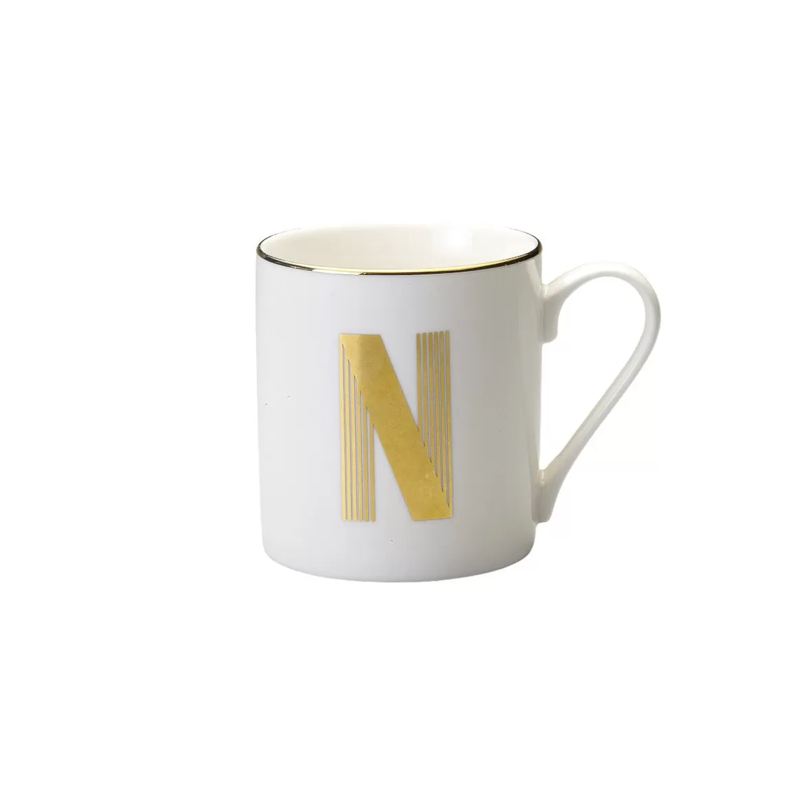 Tazze E Tazzine-Bitossi Home Mug Lettera N 9,3 O 8,6 Cm Decalcomania Oro