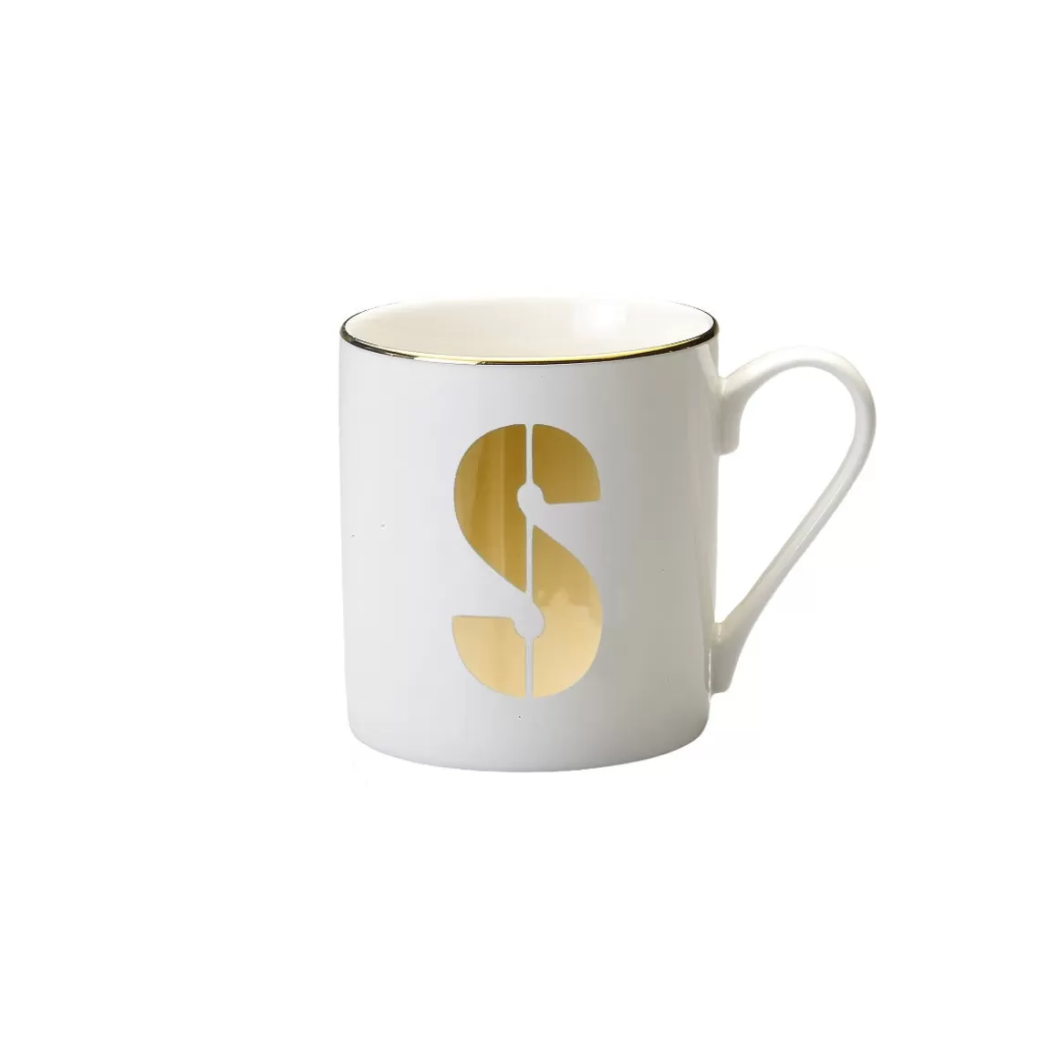 Tazze E Tazzine-Bitossi Home Mug Lettera S H 9,3 O 8,6 Cm Decalcomania Oro