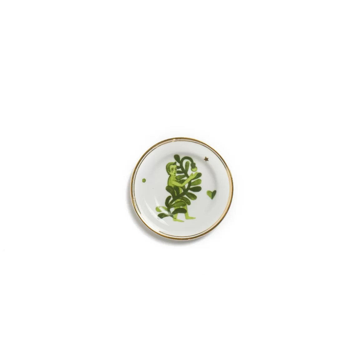 Accessori-Bitossi Home Piattino Micro Uomo Tralcio Verde