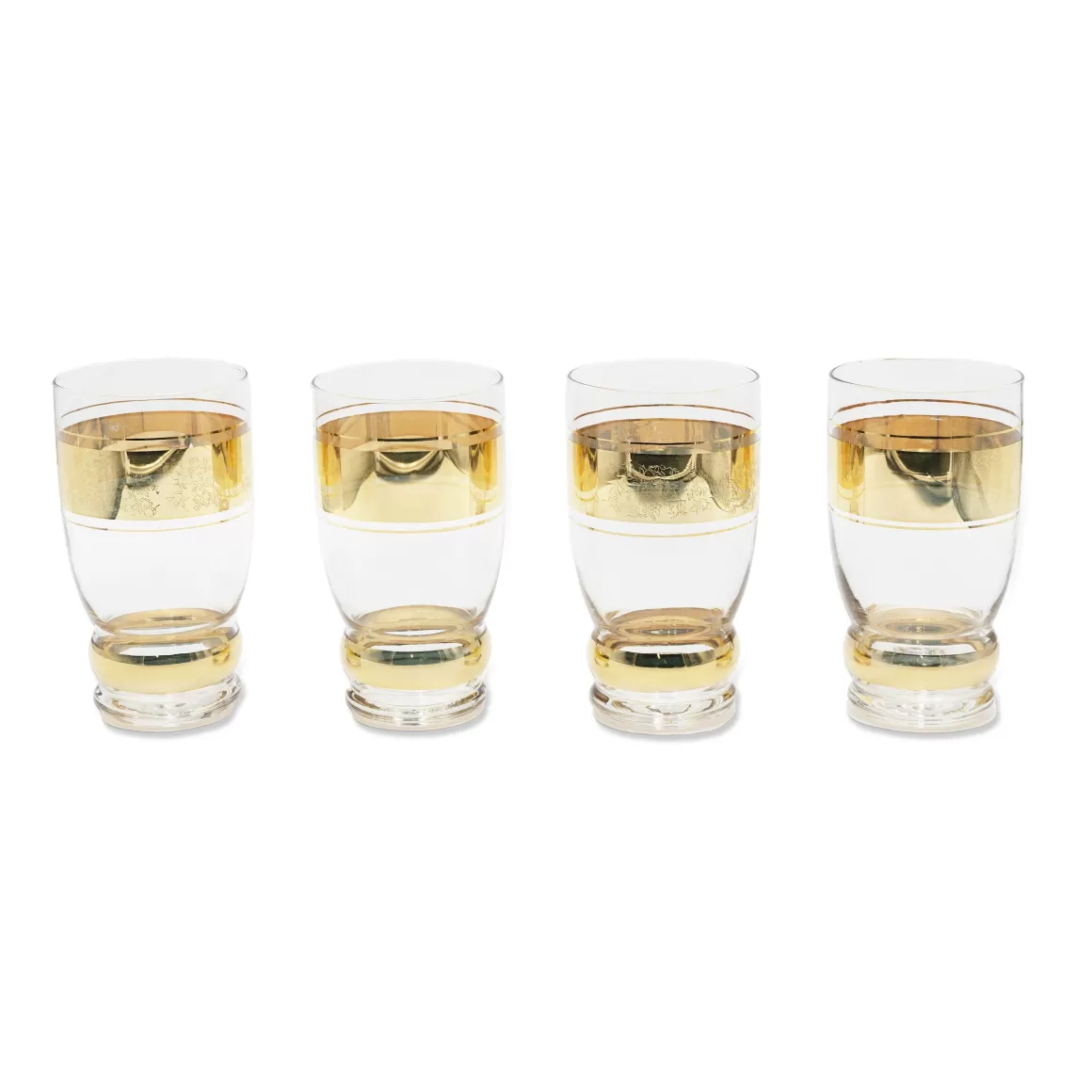Bicchieri-Bitossi Home Set 4 Tumbler Dettagli Oro