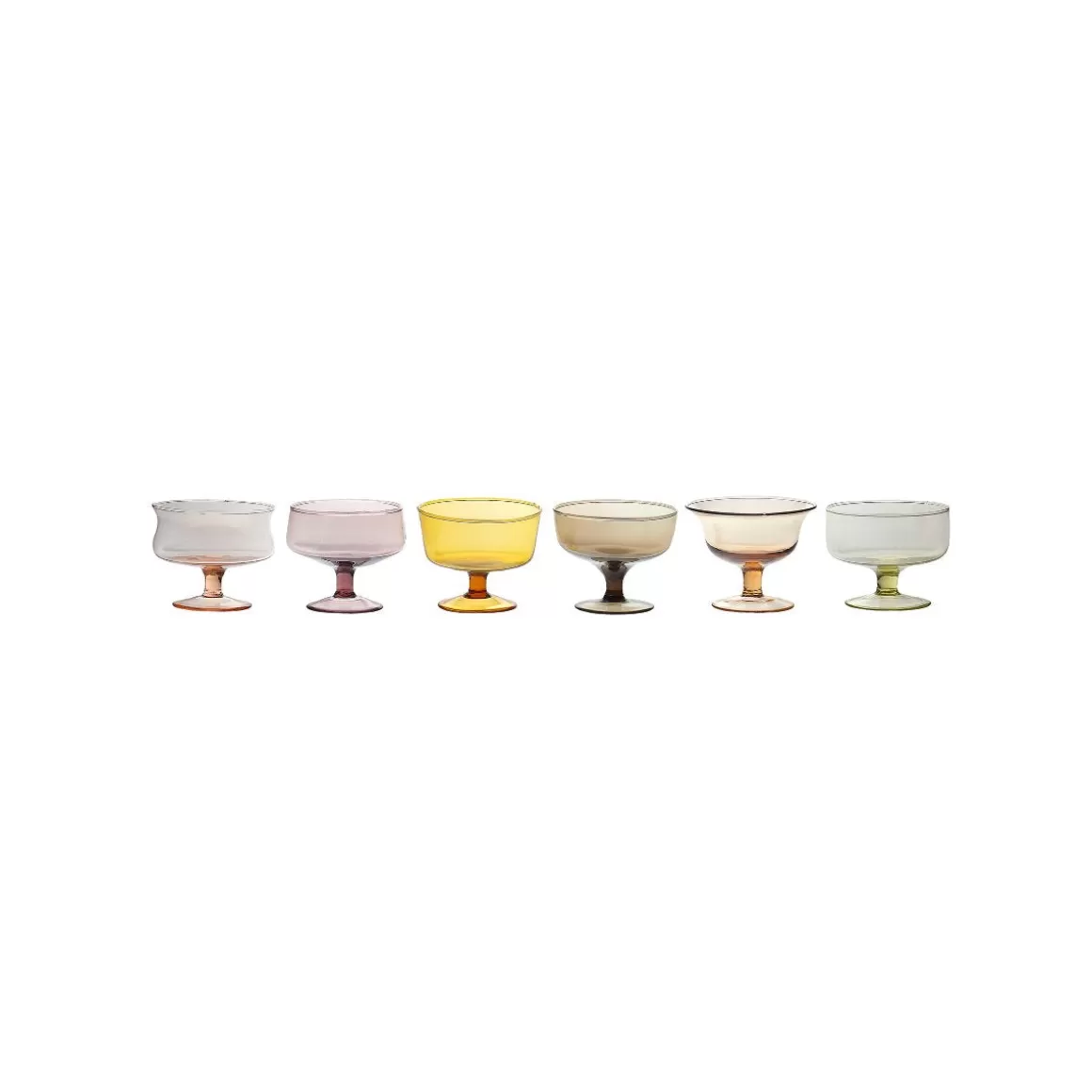 Piatti E Coppe-Bitossi Home Set 6 Coppette Forme Assortite Nuances Ambra/Rosa