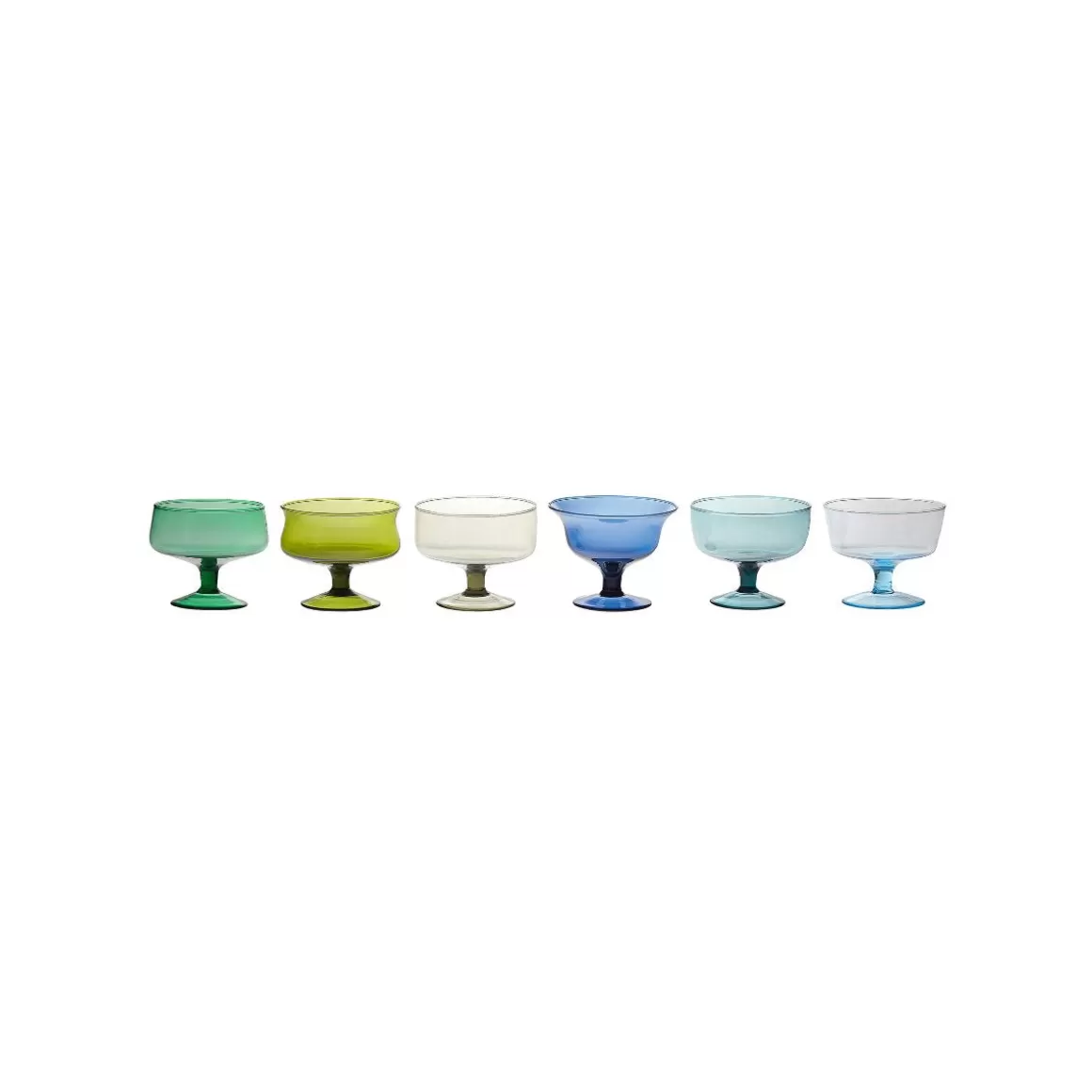 Insalatiere E Coppe-Bitossi Home Set 6 Coppette Forme Assortite Nuances Blu/Verde