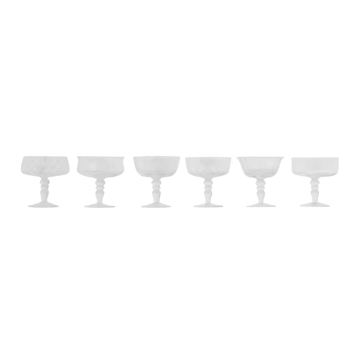 Piatti E Coppe-Bitossi Home Set 6 Coppette Forme Assortite - Texture Trasparente