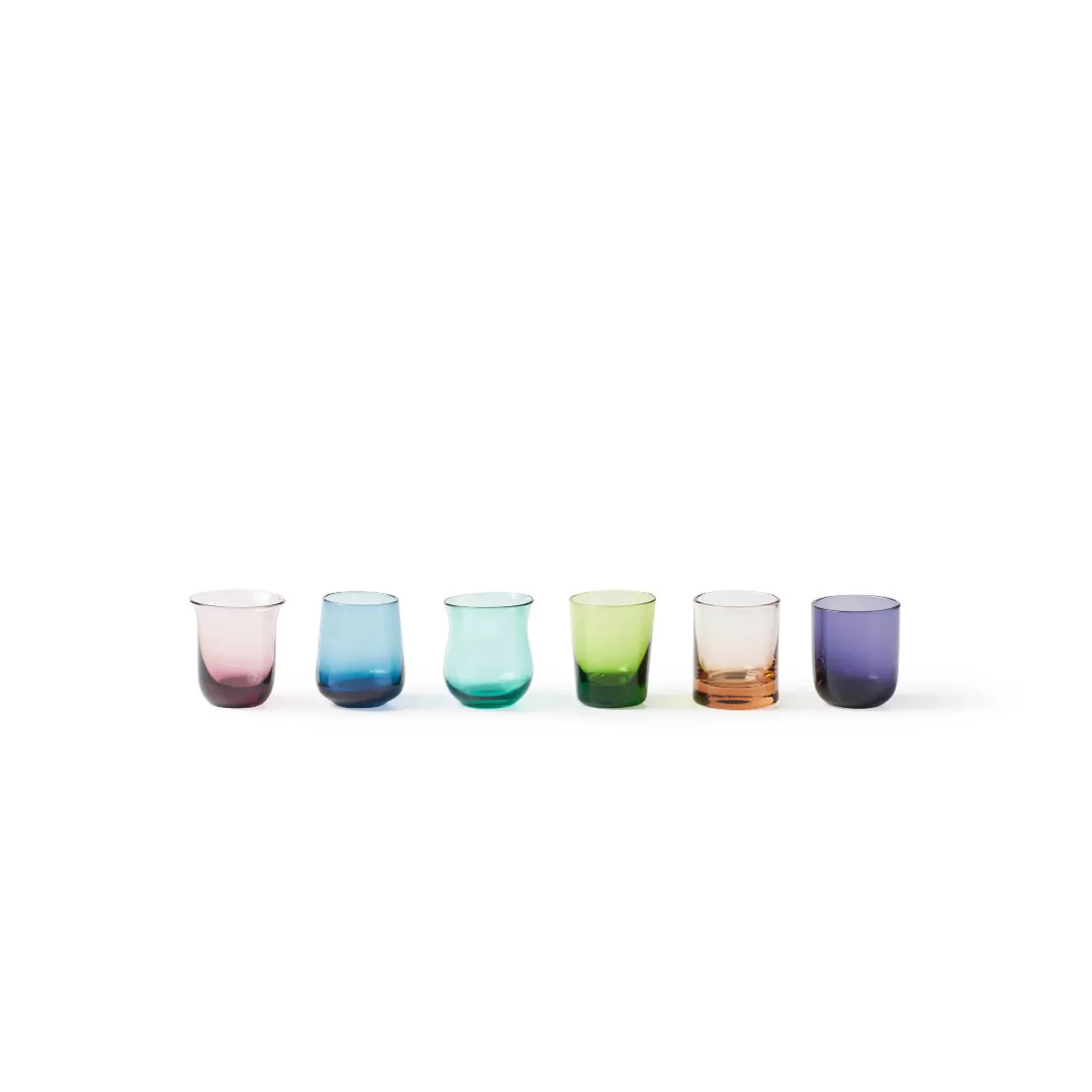 Bicchieri-Bitossi Home Set 6 Liquorini Forme Assortite Colori Assortiti