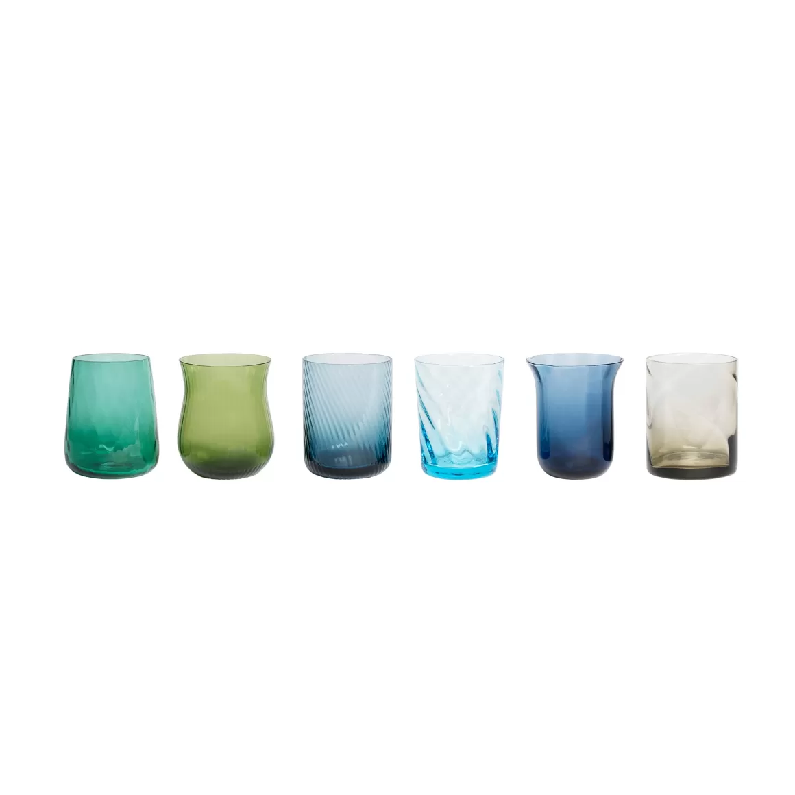 Bicchieri-Bitossi Home Set 6 Tumbler - Texture Nuances Blu/Verde